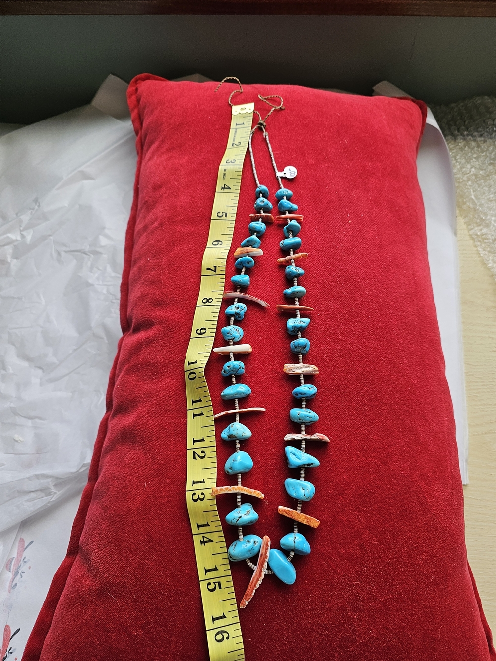 VINTAGE Turquoise Nugget and  Spiney Oyster N Heishi Beads